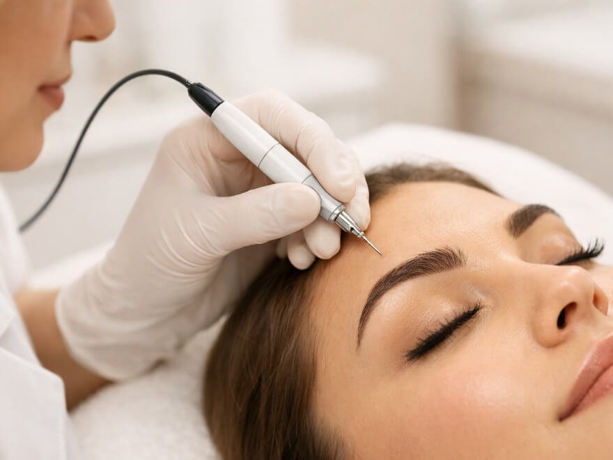 Électrolyse sourcils — séance de précision au cabinet Lazko Beauty Rueil-Malmaison
